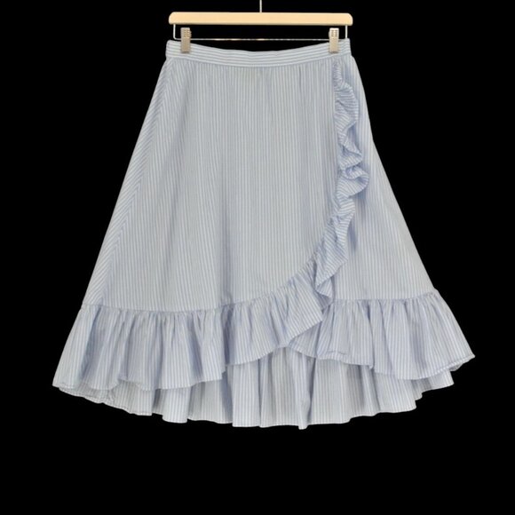 Jill Stuart Dresses & Skirts - Jill Stuart Blue White Striped Cotton Skirt S8 Nautical